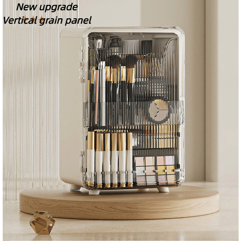 Luxury Clear Cosmetic Table Organiser - Dustproof Transparent Makeup Storage Box Desktop Organiser