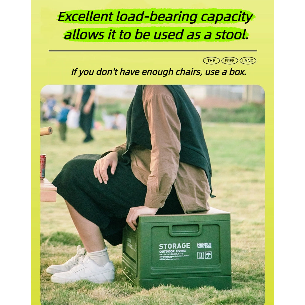 50L Foldable Storage Box Portable Waterproof Cabinet For Camping,Car Trunk Organiser,Outdoor Fishing