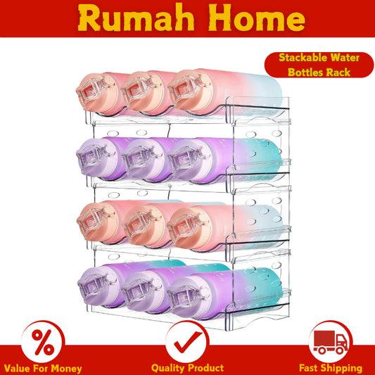 Wine Rack Water Flask Bottle Organizer Thermos Holder Multi-layer Transparent Fridge Organiser