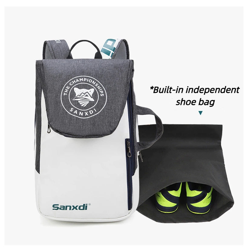 50L Badminton Bag Large Capacity Waterproof Sports Gym Backpack Unisex for Tennis & Travel, Outdoor