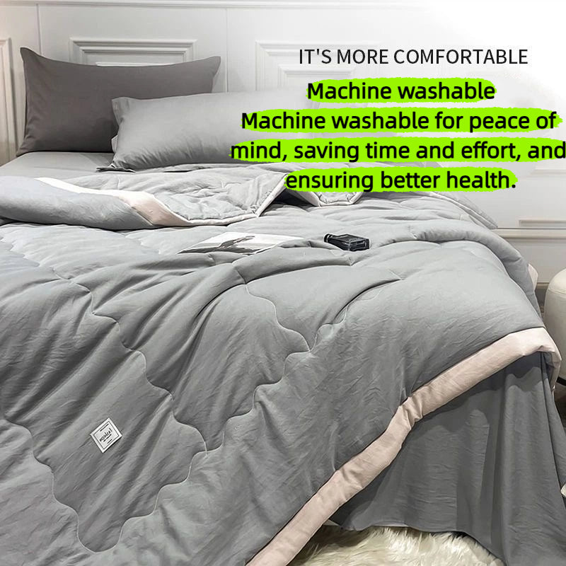 Japanese Minimalist Aircon Quilt - Super Soft Cotton Comforter | Single/Queen/King | Washable Lightweight Blanket