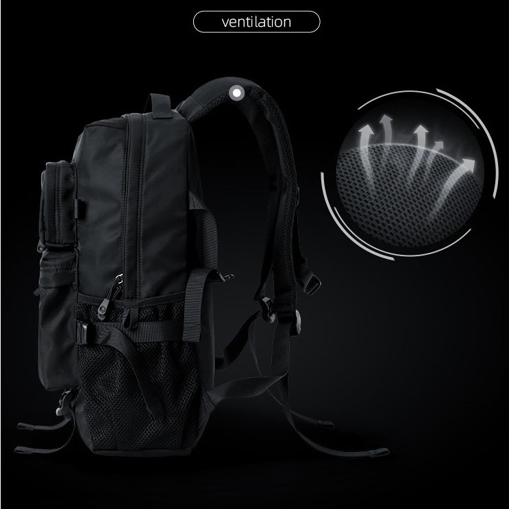 Japanese Trendy Waterproof Laptop Backpack - School Work Travel Bag Multi Compartment