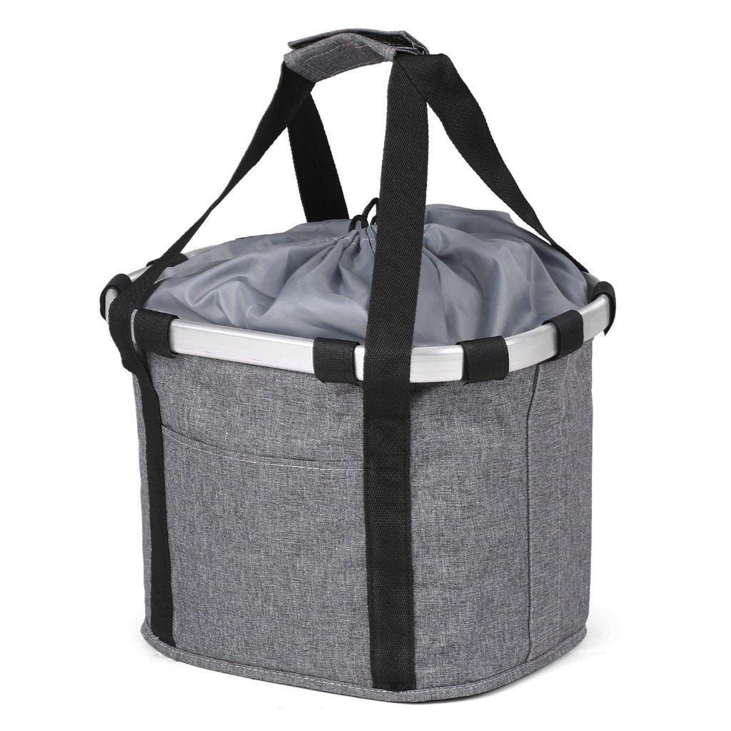 Bicycle Handlebar Basket Large Capacity MTB Bike Pet Carrier Foldable Detachable Front Frame Pannier