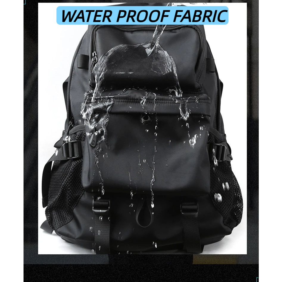 Japanese Trendy Waterproof Laptop Backpack - School Work Travel Bag Multi Compartment