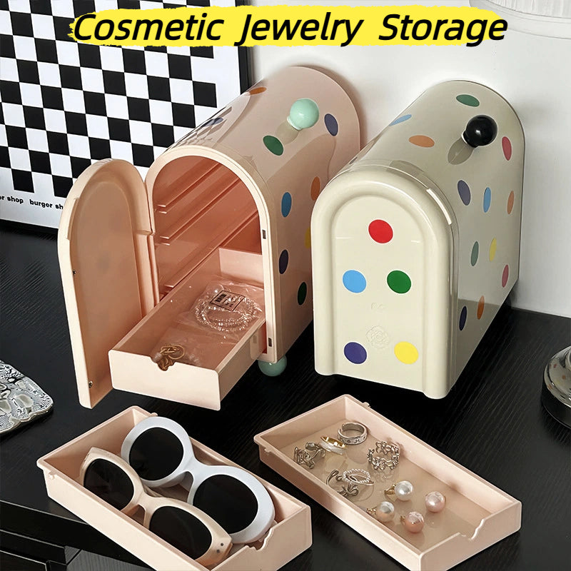 Luxury Drawer Makeup Organiser Box - Cosmetic Brush, Jewelry Storage for Desk, Dressing Table & Student Dorm | Fashion
