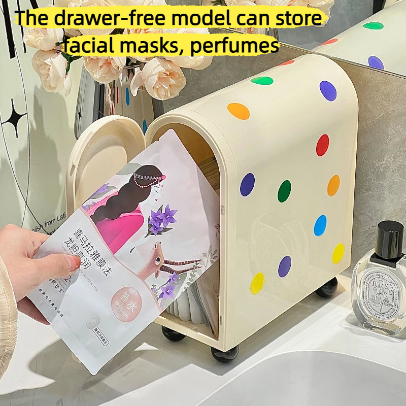 Luxury Drawer Makeup Organiser Box - Cosmetic Brush, Jewelry Storage for Desk, Dressing Table & Student Dorm | Fashion