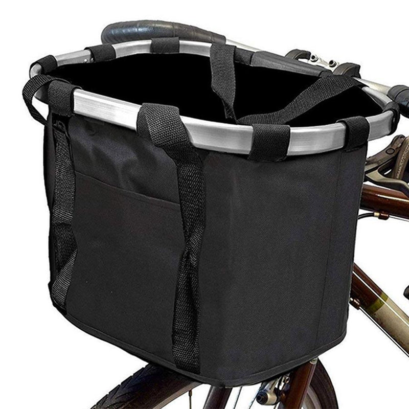 Bicycle Handlebar Basket Large Capacity MTB Bike Pet Carrier Foldable Detachable Front Frame Pannier