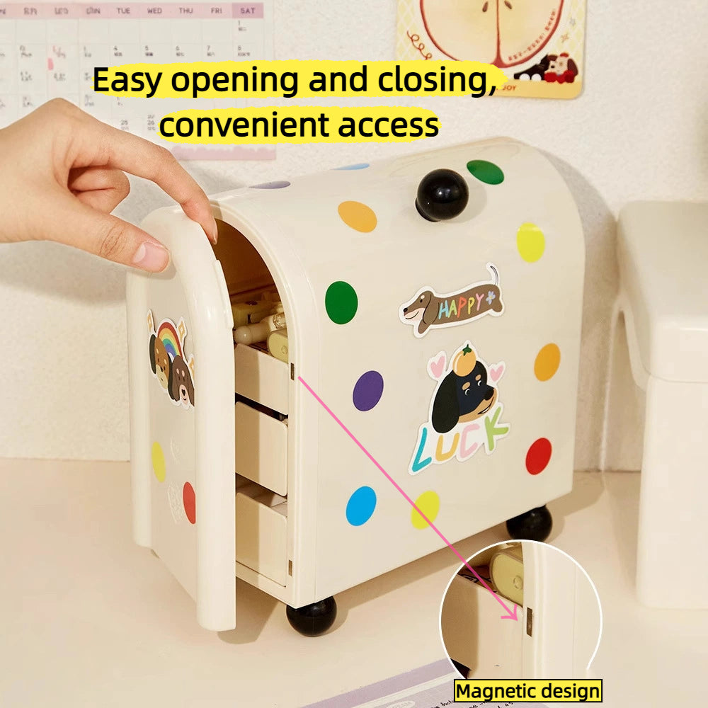 Luxury Drawer Makeup Organiser Box - Cosmetic Brush, Jewelry Storage for Desk, Dressing Table & Student Dorm | Fashion