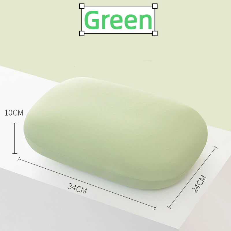 Orthopedic Memory Foam Neck Pillow - Travel & Office Support Relieves Spine Pressure Portable for Airplane Nap Sleeping