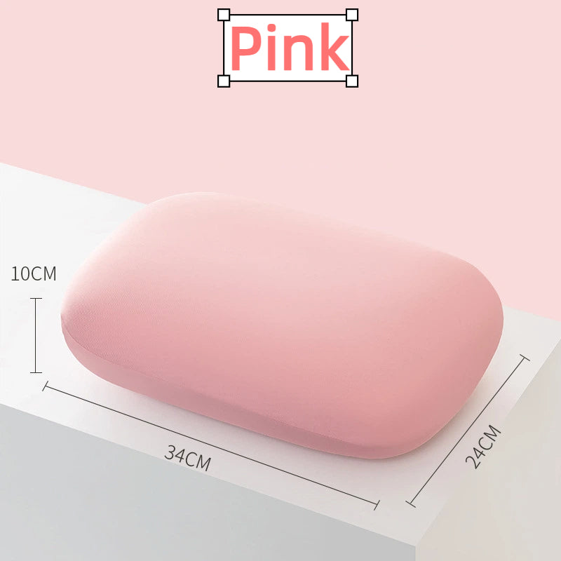 Portable Memory Foam Pillow Nap Support for Office/Travel/Student, Soft Cooling Lumbar Cushion Camping Pillow