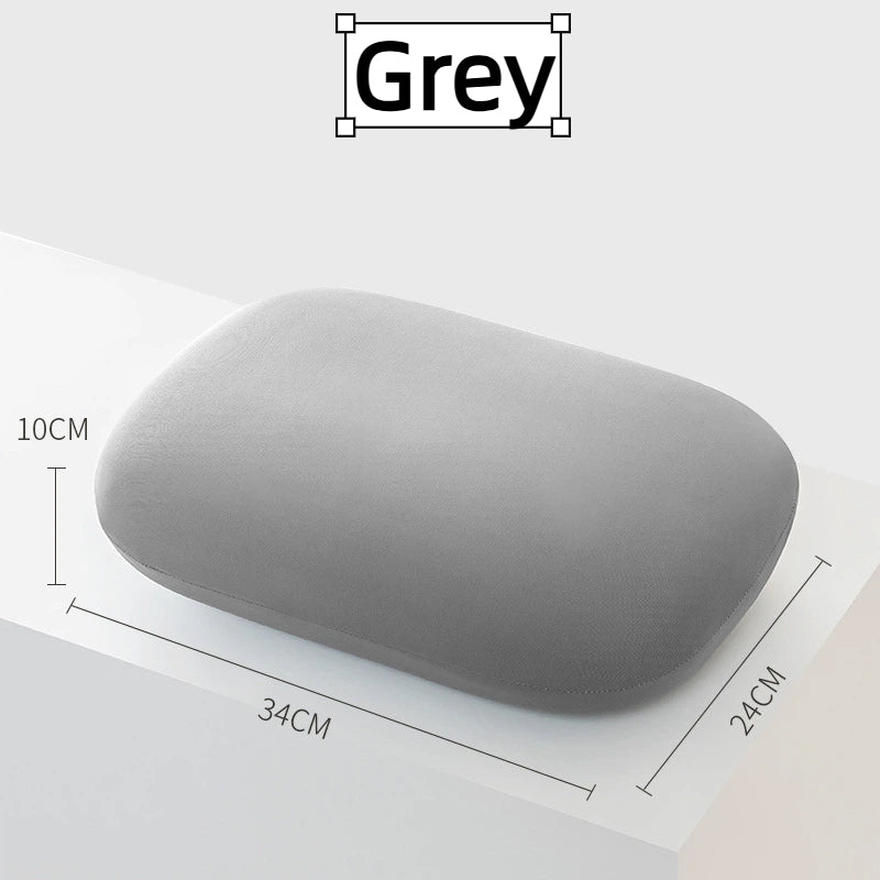 Orthopedic Memory Foam Neck Pillow - Travel & Office Support Relieves Spine Pressure Portable for Airplane Nap Sleeping