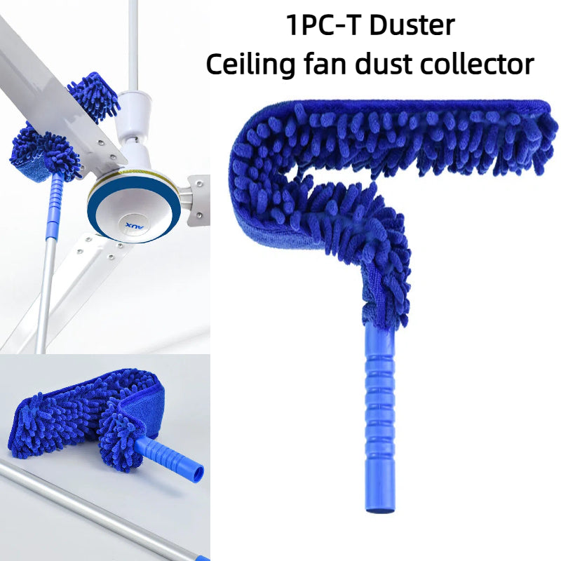 Ceiling Fan Duster Absorb Dust Save Strength Adjustable Telescopic Removable Washable Super Cilia Brush