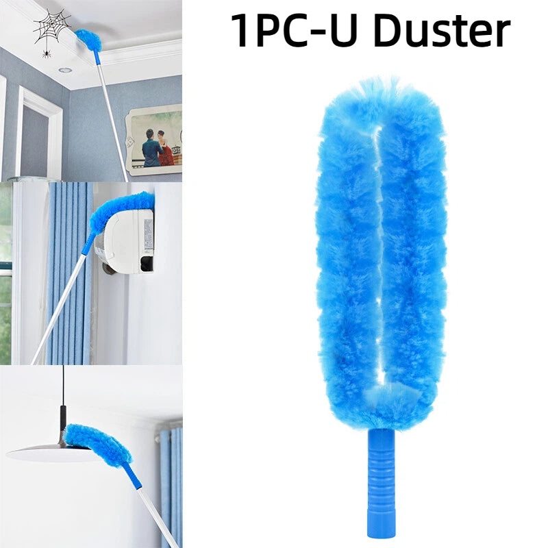 Ceiling Fan Duster Absorb Dust Save Strength Adjustable Telescopic Removable Washable Super Cilia Brush