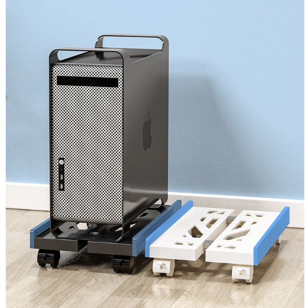 Mobile CPU Stand Adjustable with Lockable Wheels & Ventilation - Rolling Cart for PC Computer Tower Case Holder