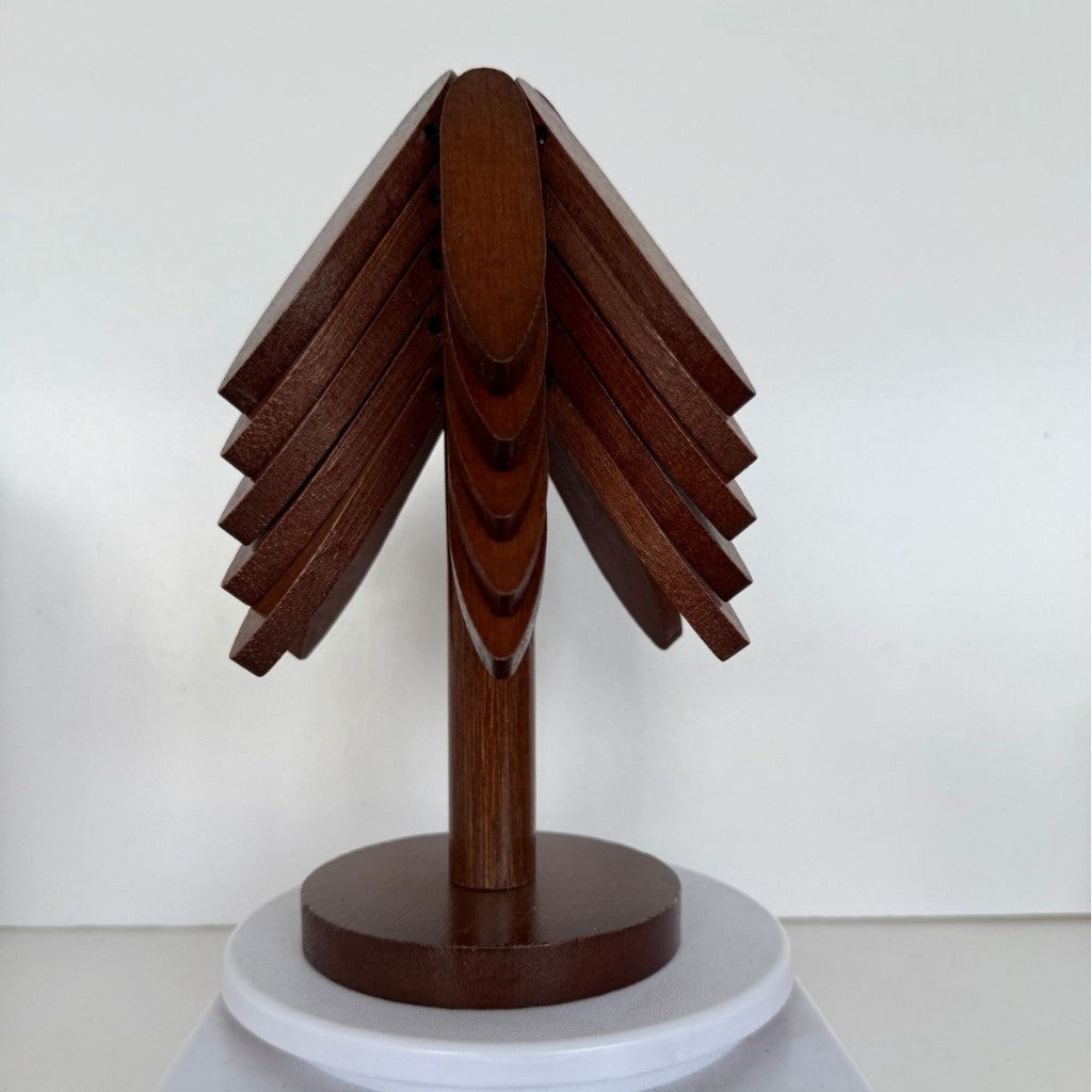 Premium Solid Wood Heat Insulation Mat - Anti-Scald Non-Slip Table Coaster for Hot Pots | Acacia/Walnut Wood | SG Seller