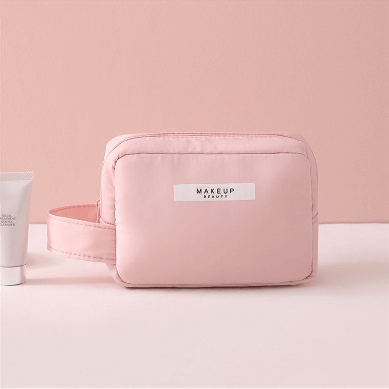 Double Zipper Makeup Bag - Large Capacity PU Travel Toiletry Organizer, Waterproof Pouch Storage for Women Portable