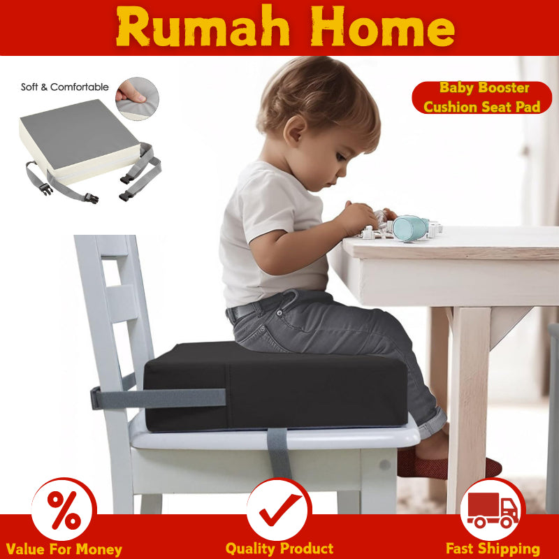 Baby Booster Cushion Seat Pad - Waterproof High-Density Sponge for Kids Chair with Breathable PVC Leather (Non-Slip)