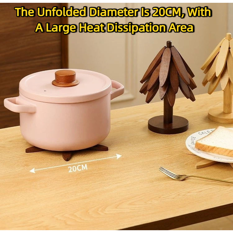 Premium Solid Wood Heat Insulation Mat - Anti-Scald Non-Slip Table Coaster for Hot Pots | Acacia/Walnut Wood | SG Seller