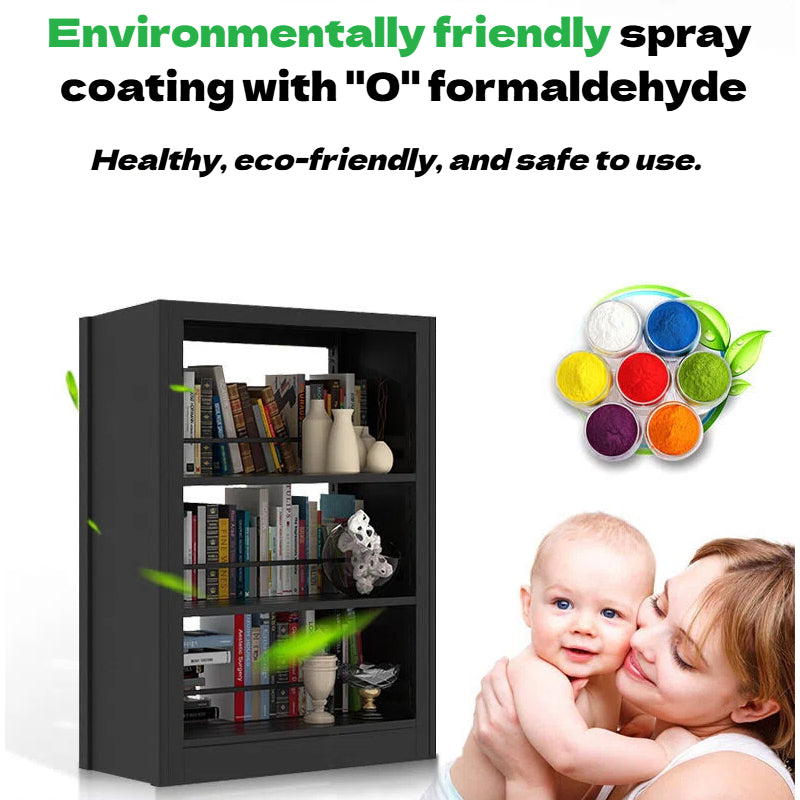 【SG Stock】Heavy Duty Steel Bookshelf Kids Bookcase Floor-standing Storage Rack Shelves for Home Kitchen Warehouse Garage